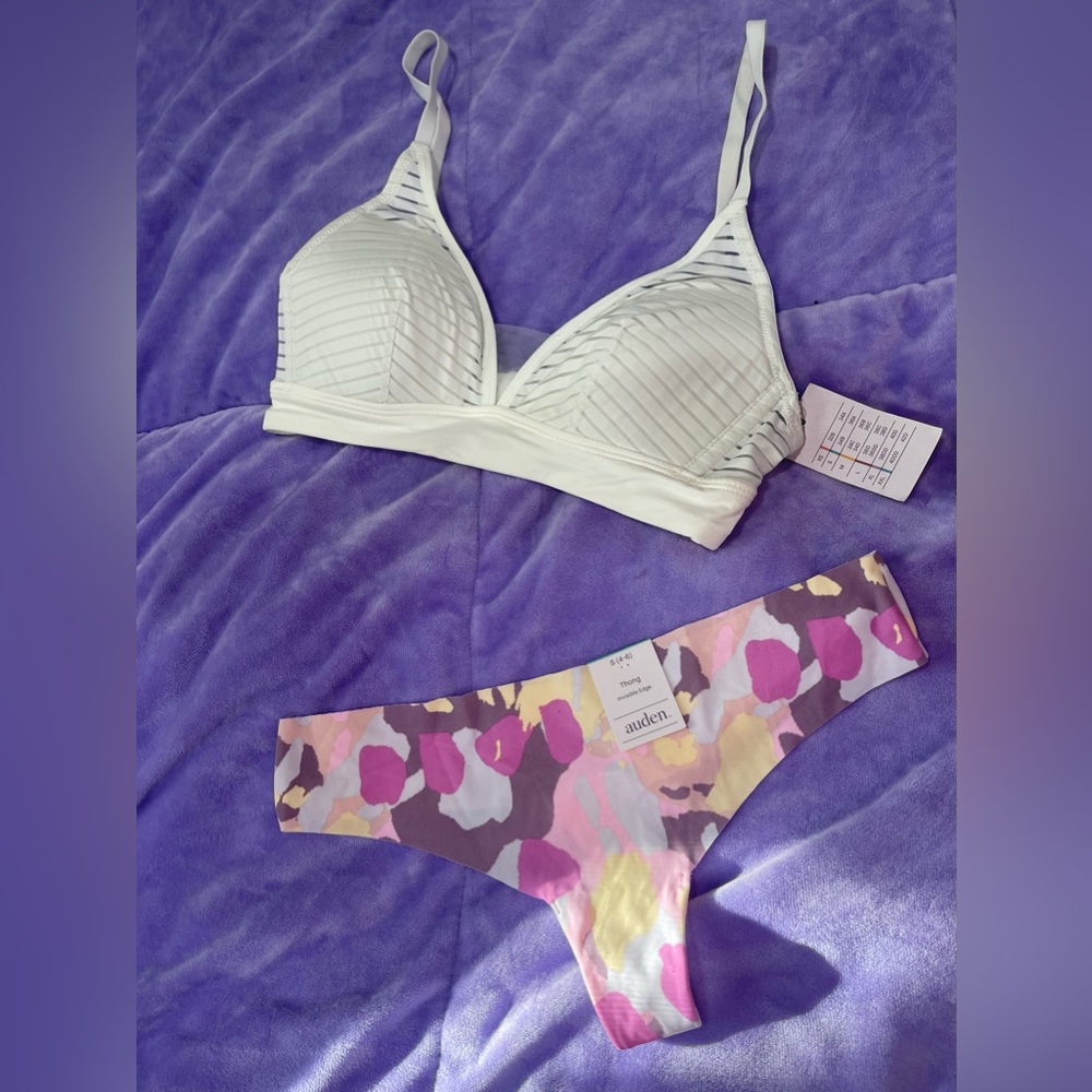 White lightly lined bralette